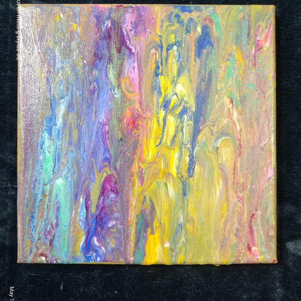 Acrylic fluid art painting
